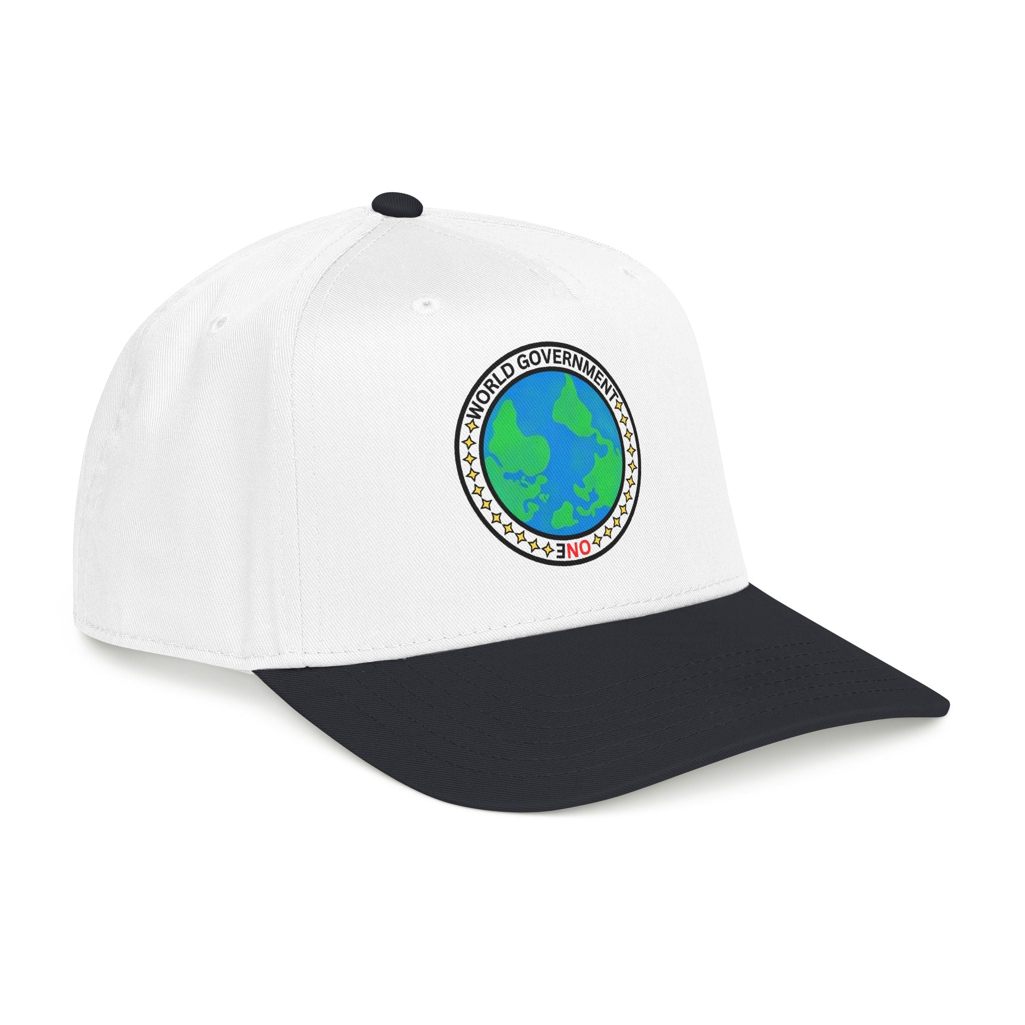 NO World Government Earth Globe Patch Baseball Cap