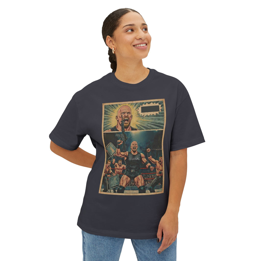 ILLEGAL Wrestler Comic Panel Tee | Graphic Wrestling Shirt