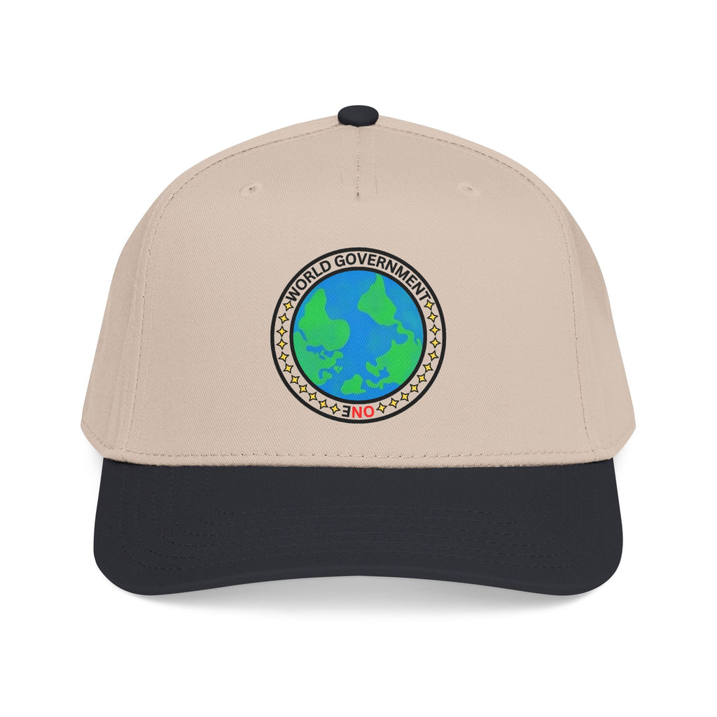 NO World Government Earth Globe Patch Baseball Cap