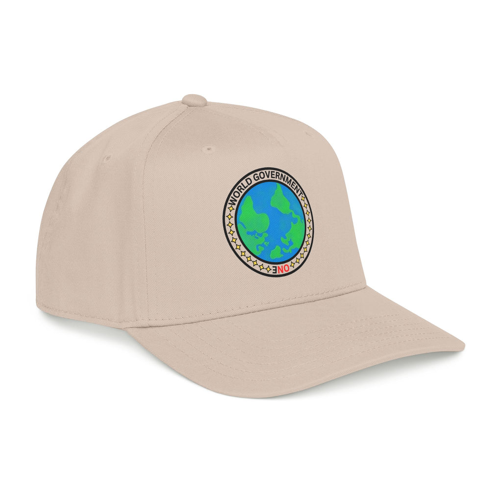 NO World Government Earth Globe Patch Baseball Cap