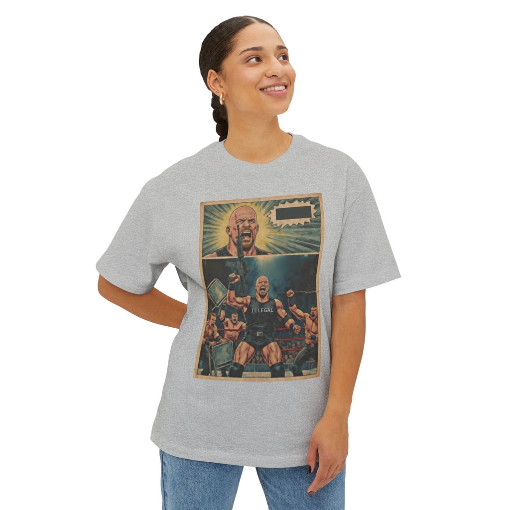 ILLEGAL Wrestler Comic Panel Tee | Graphic Wrestling Shirt