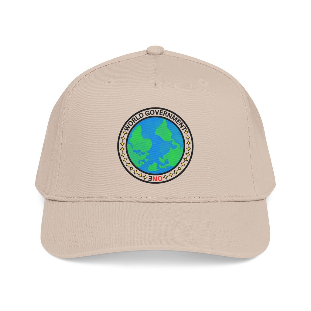 NO World Government Earth Globe Patch Baseball Cap