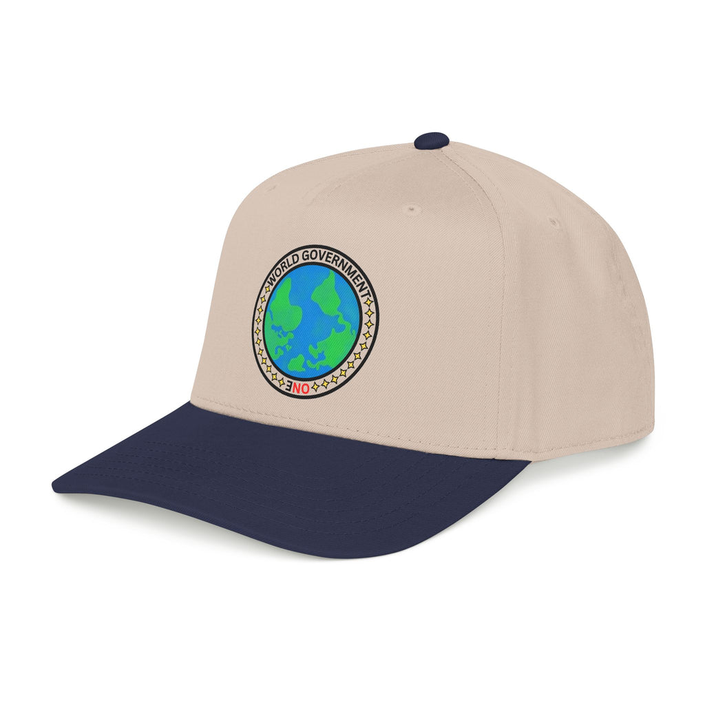 NO World Government Earth Globe Patch Baseball Cap