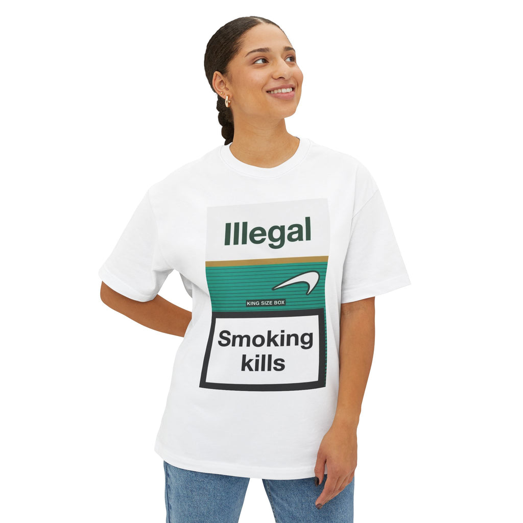 ILLEGAL Smoking Kills tee | Graphic Cigarette Warning Shirt