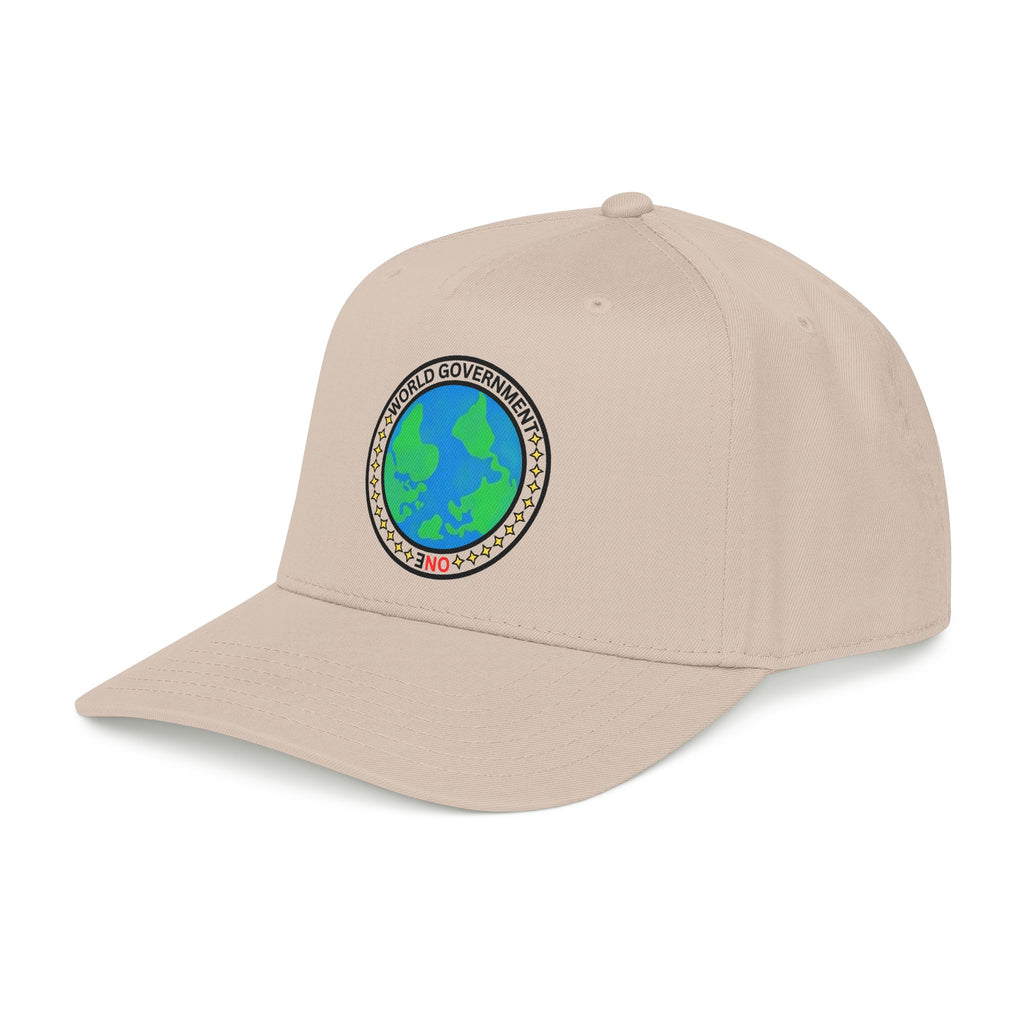 NO World Government Earth Globe Patch Baseball Cap