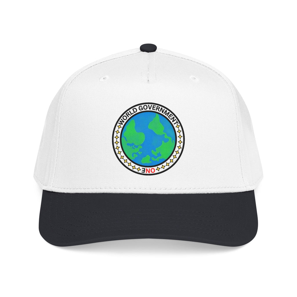 NO World Government Earth Globe Patch Baseball Cap